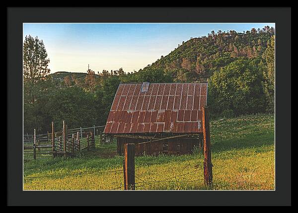 Ladnscape of an Old Barn - Framed Print
