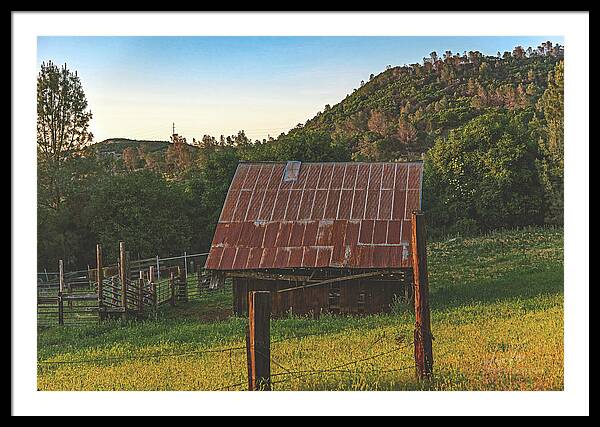 Ladnscape of an Old Barn - Framed Print