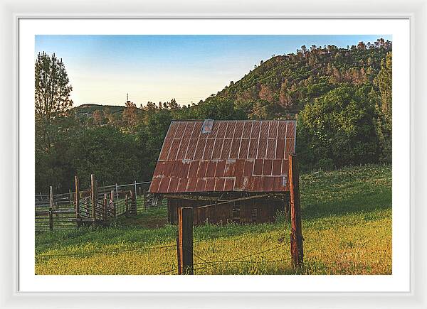 Ladnscape of an Old Barn - Framed Print