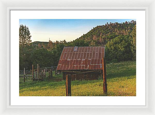Ladnscape of an Old Barn - Framed Print