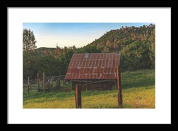 Ladnscape of an Old Barn - Framed Print