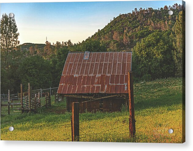 Ladnscape of an Old Barn - Acrylic Print