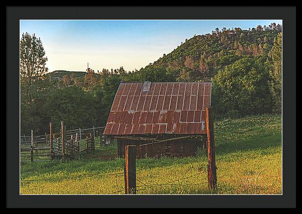 Ladnscape of an Old Barn - Framed Print
