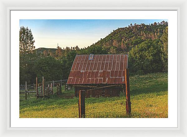 Ladnscape of an Old Barn - Framed Print