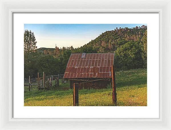 Ladnscape of an Old Barn - Framed Print