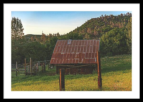 Ladnscape of an Old Barn - Framed Print