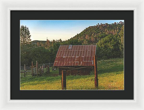 Ladnscape of an Old Barn - Framed Print