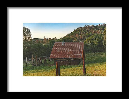 Ladnscape of an Old Barn - Framed Print