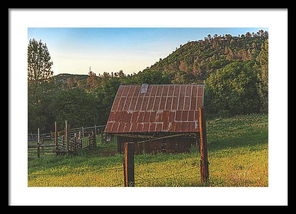 Ladnscape of an Old Barn - Framed Print