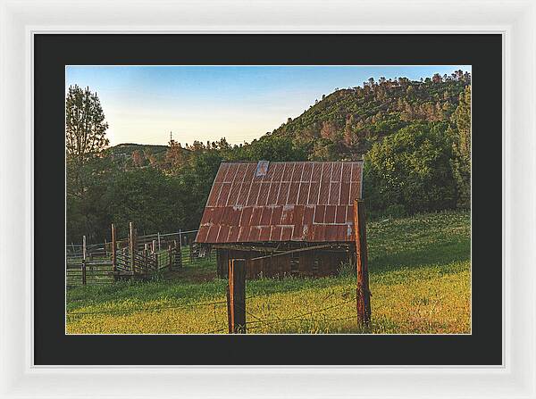 Ladnscape of an Old Barn - Framed Print