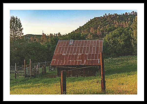 Ladnscape of an Old Barn - Framed Print