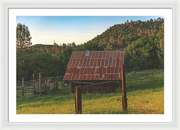 Ladnscape of an Old Barn - Framed Print