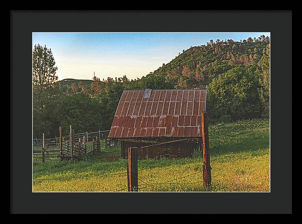 Ladnscape of an Old Barn - Framed Print