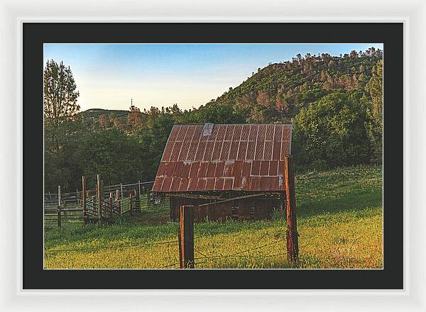 Ladnscape of an Old Barn - Framed Print