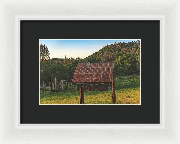 Ladnscape of an Old Barn - Framed Print