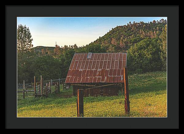 Ladnscape of an Old Barn - Framed Print