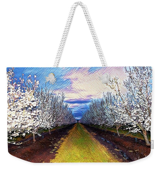 Landscape Blooms with Colorful Background - Weekender Tote Bag