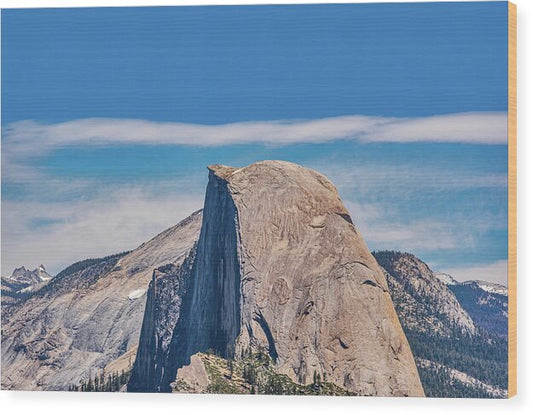 Landscape of Magical Half Dome Mountain - Wood Print