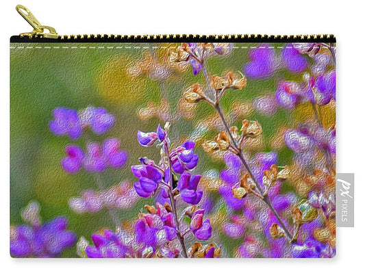 Landscape of Purple Flowers During Spring - Zip Pouch