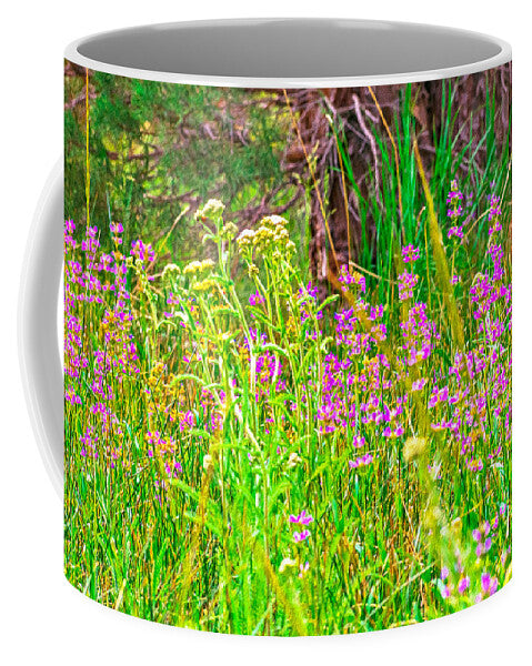 Landscape Of Purple Flowers - Mug