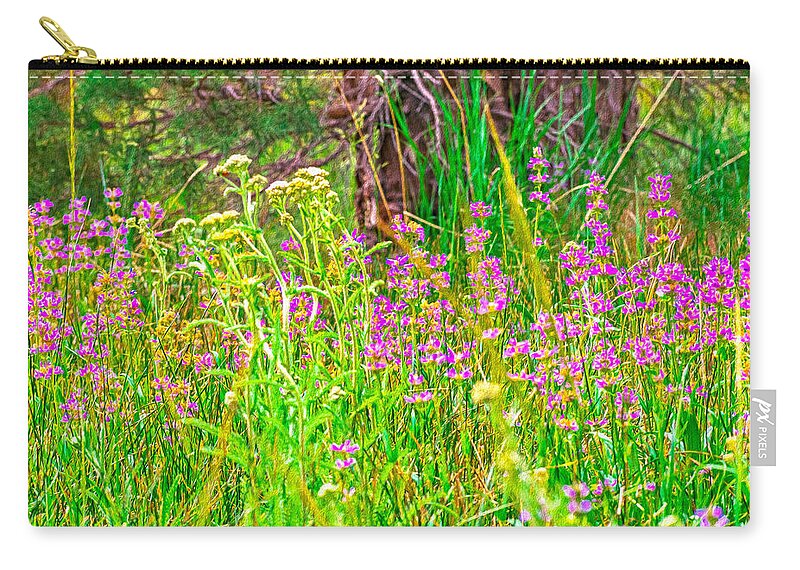 Landscape Of Purple Flowers - Zip Pouch