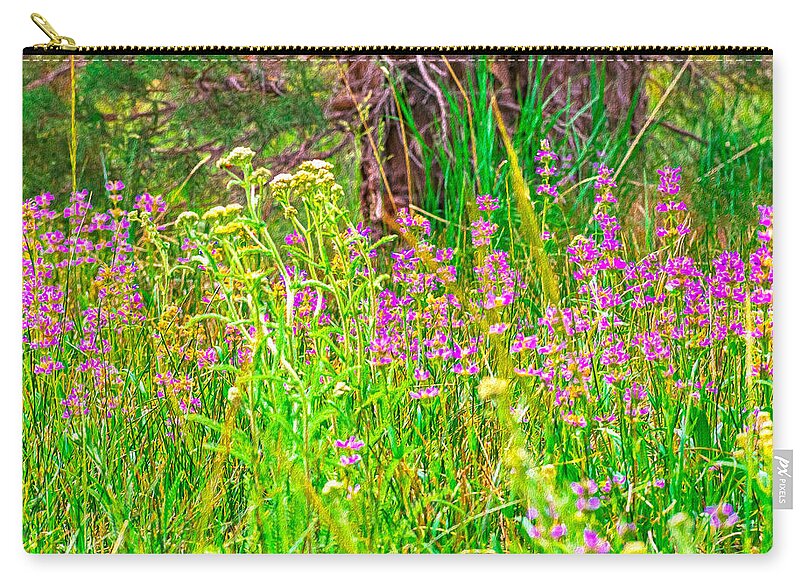 Landscape Of Purple Flowers - Zip Pouch