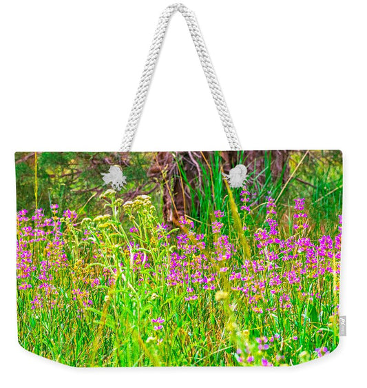 Landscape Of Purple Flowers - Weekender Tote Bag
