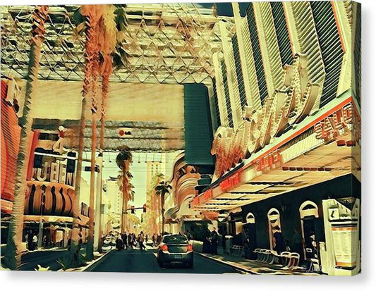 Las Vegas Nevada Old Strip Art - Canvas Print