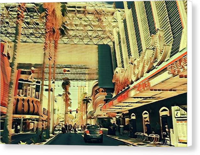 Las Vegas Nevada Old Strip Art - Canvas Print