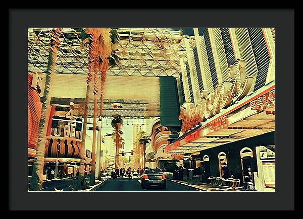 Las Vegas Nevada Old Strip Art - Framed Print