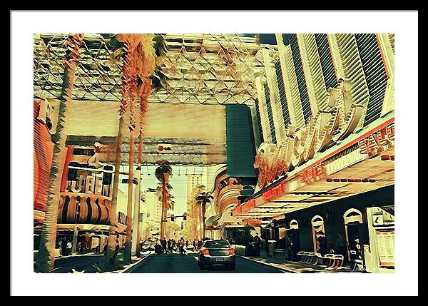 Las Vegas Nevada Old Strip Art - Framed Print