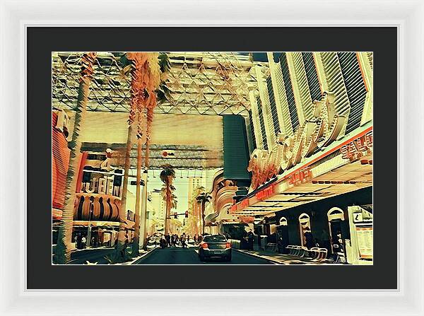 Las Vegas Nevada Old Strip Art - Framed Print