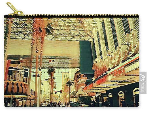 Las Vegas Nevada Old Strip Art - Zip Pouch