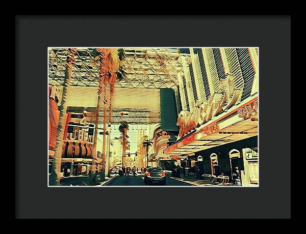 Las Vegas Nevada Old Strip Art - Framed Print