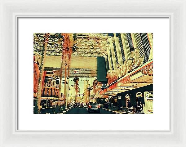 Las Vegas Nevada Old Strip Art - Framed Print
