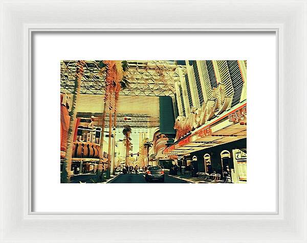 Las Vegas Nevada Old Strip Art - Framed Print