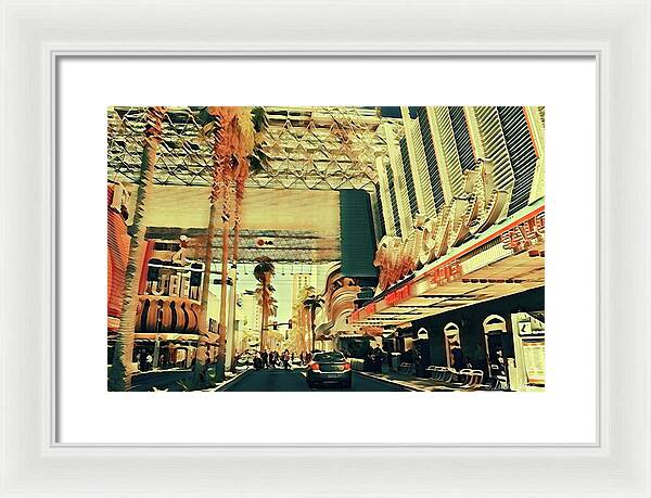 Las Vegas Nevada Old Strip Art - Framed Print
