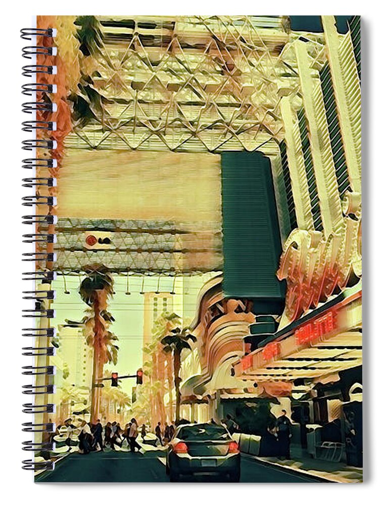 Las Vegas Nevada Old Strip Art - Spiral Notebook