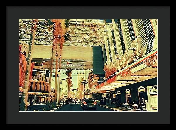 Las Vegas Nevada Old Strip Art - Framed Print