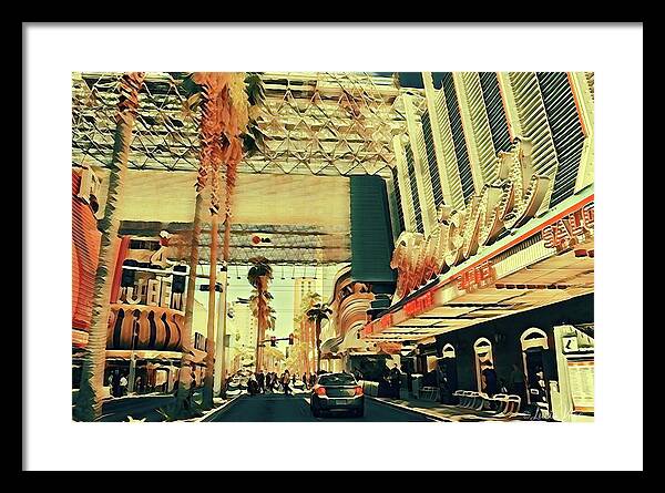 Las Vegas Nevada Old Strip Art - Framed Print