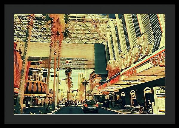 Las Vegas Nevada Old Strip Art - Framed Print