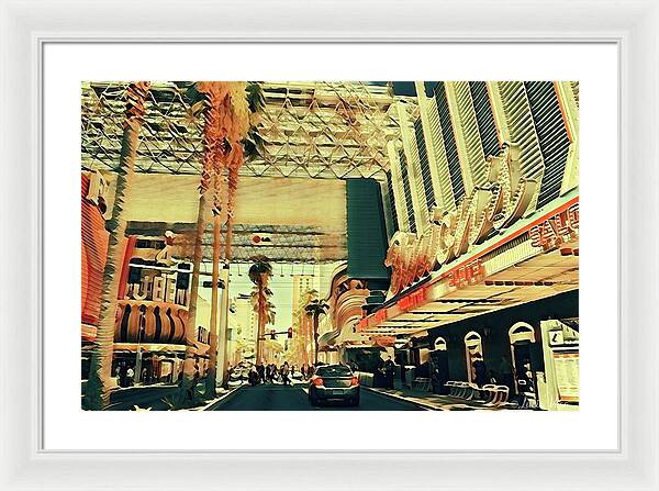 Las Vegas Nevada Old Strip Art - Framed Print