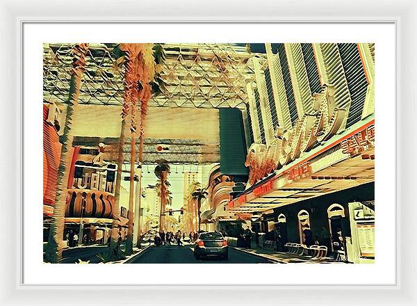 Las Vegas Nevada Old Strip Art - Framed Print