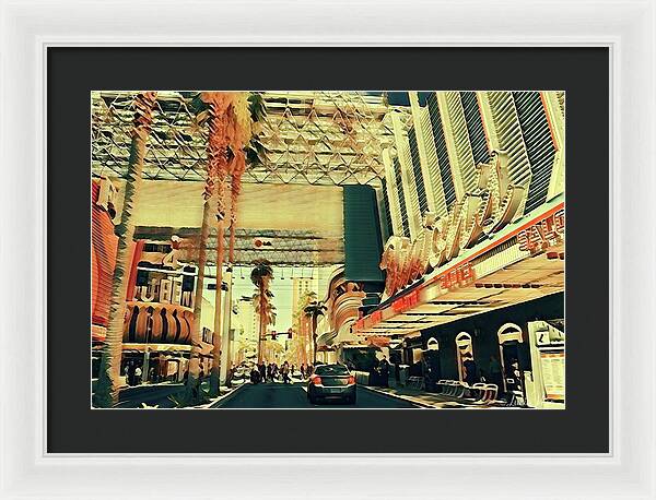 Las Vegas Nevada Old Strip Art - Framed Print