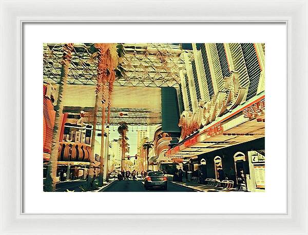 Las Vegas Nevada Old Strip Art - Framed Print