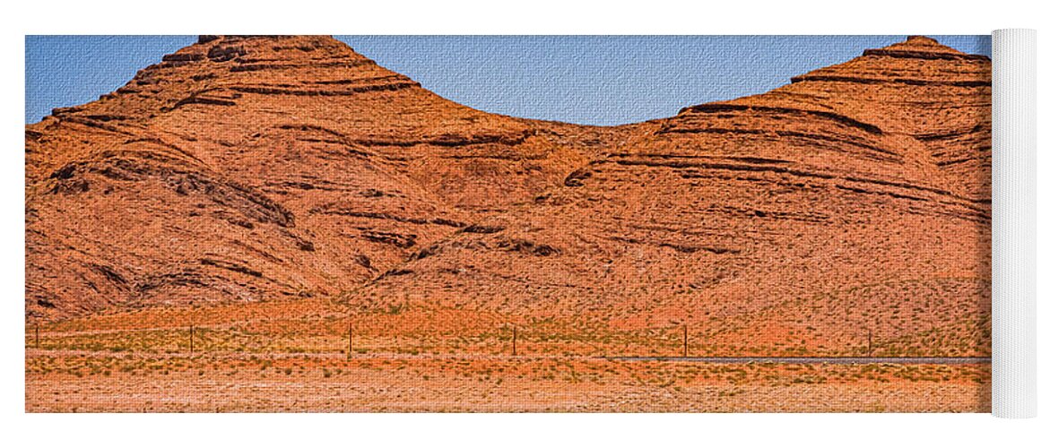 Layered and Detiriorated Mountians in Utah - Yoga Mat