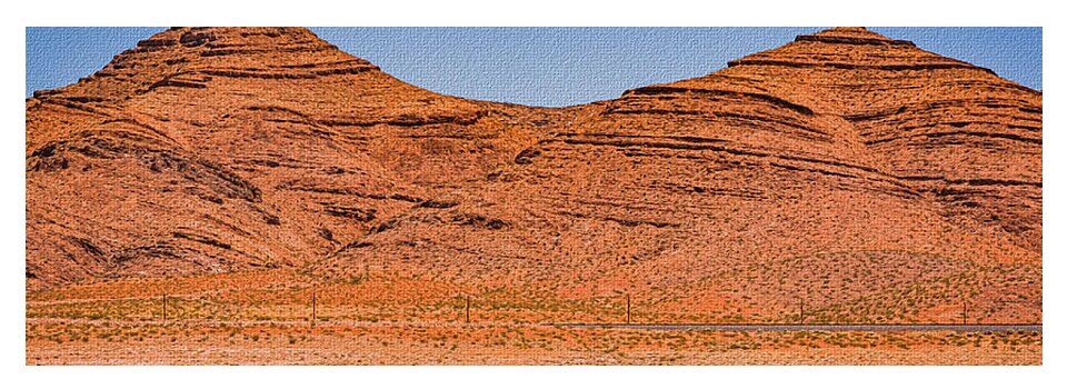 Layered and Detiriorated Mountians in Utah - Yoga Mat