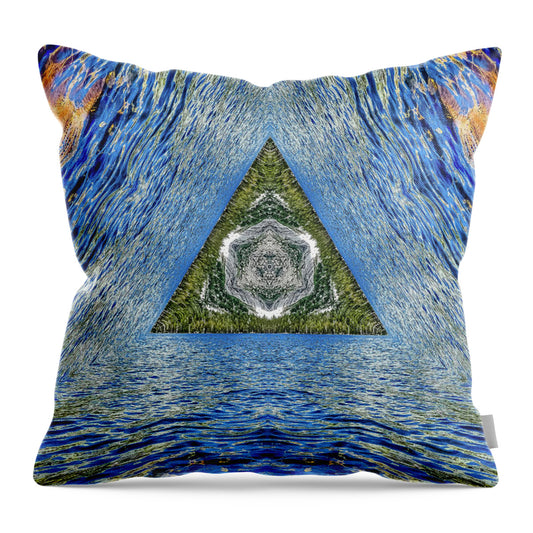 Legend Triangle Water Ripples Design - Throw Pillow