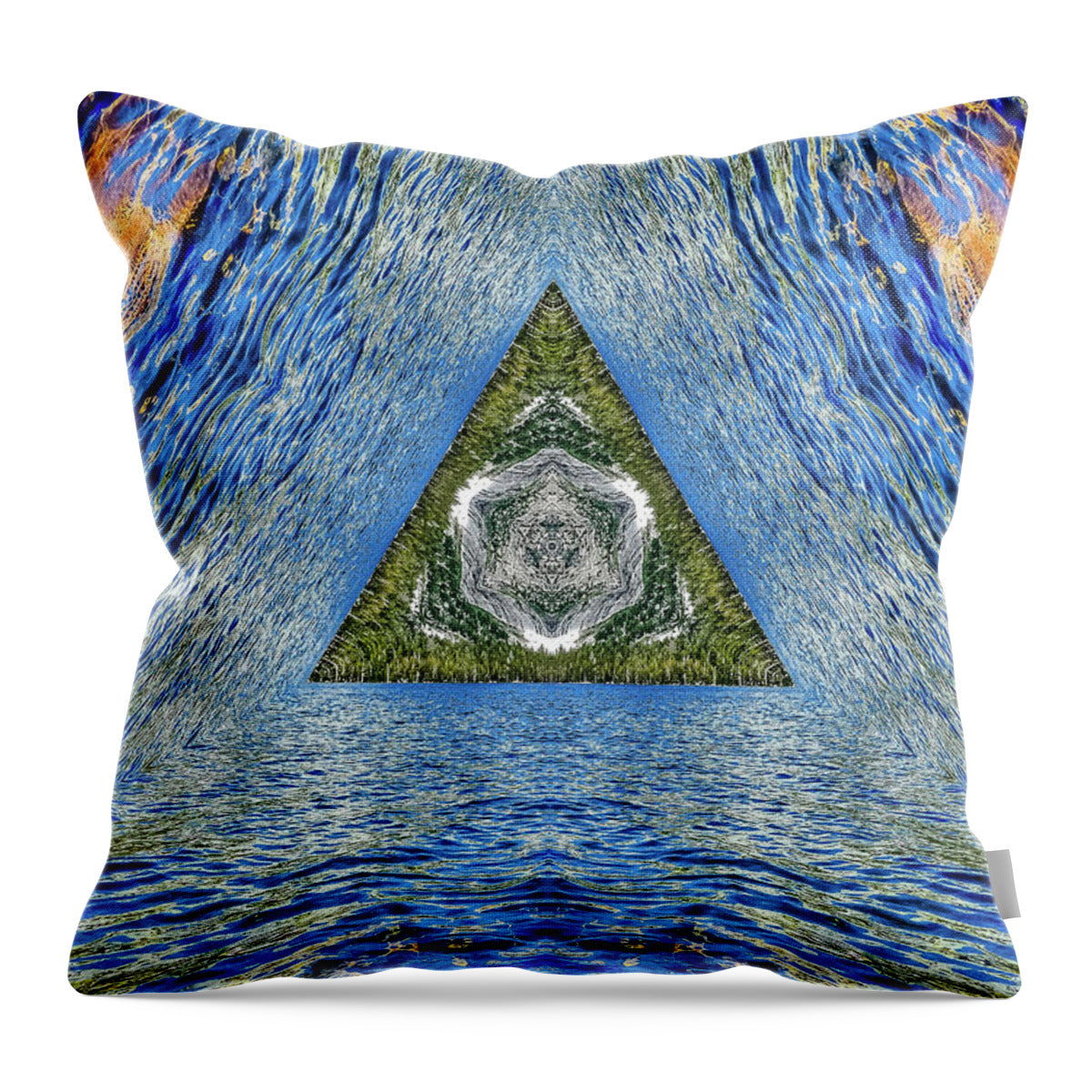 Legend Triangle Water Ripples Design - Throw Pillow