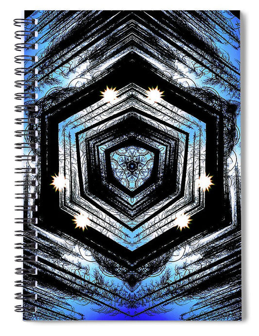 Light Through the Darkness Nature Mandala - Spiral Notebook